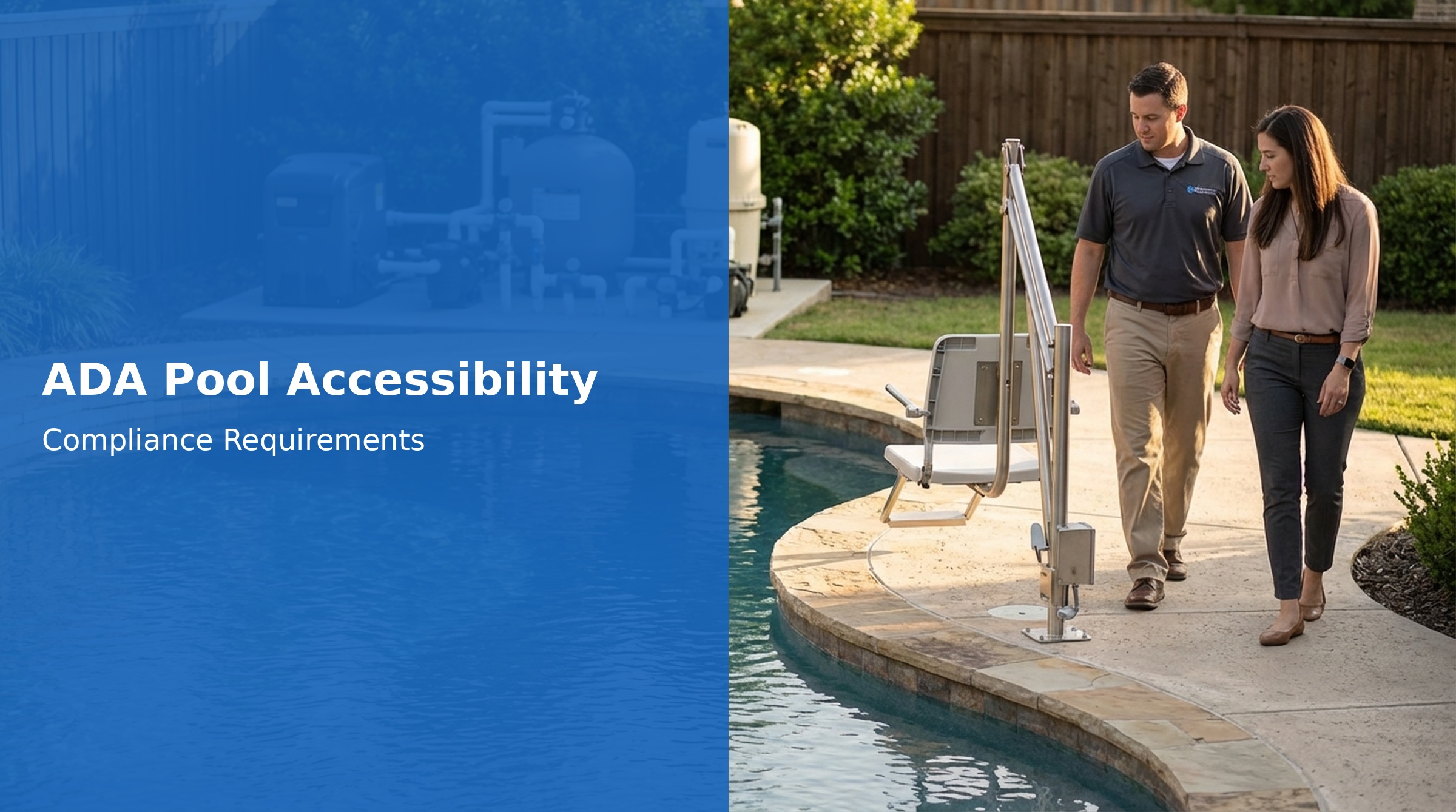 Pool lift for ADA accessibility compliance