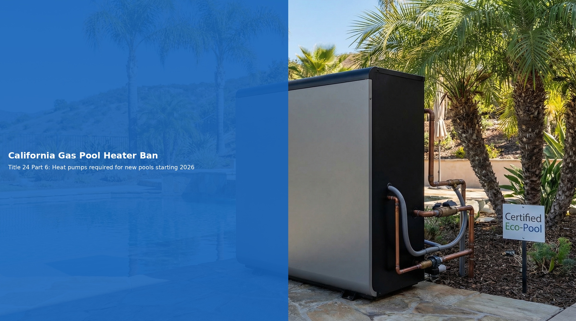 California gas pool heater ban Title 24 compliance