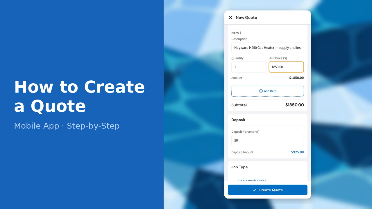 How to Create a Quote (Mobile)