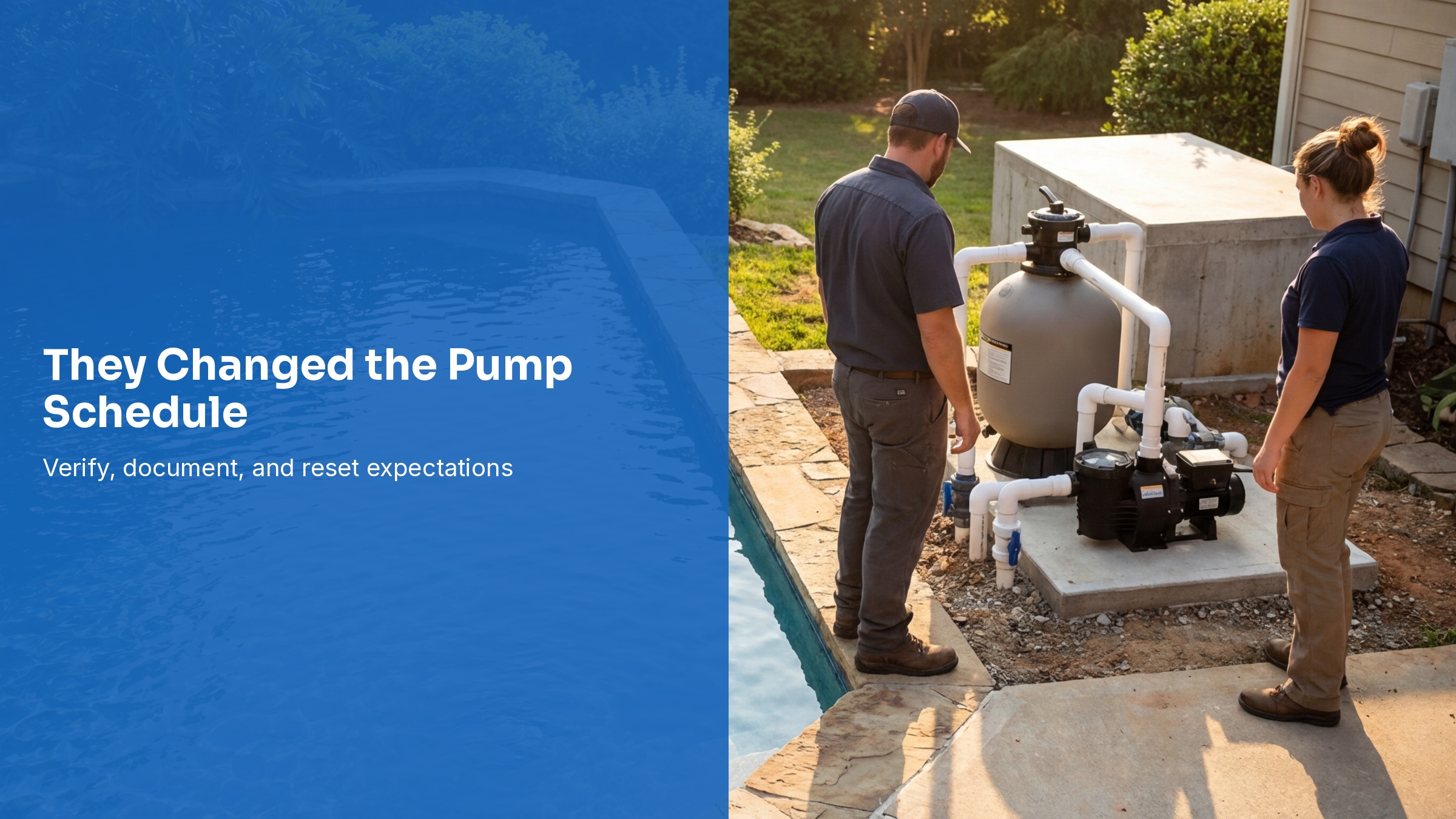 Customer Changed the Pump Schedule: What Now?