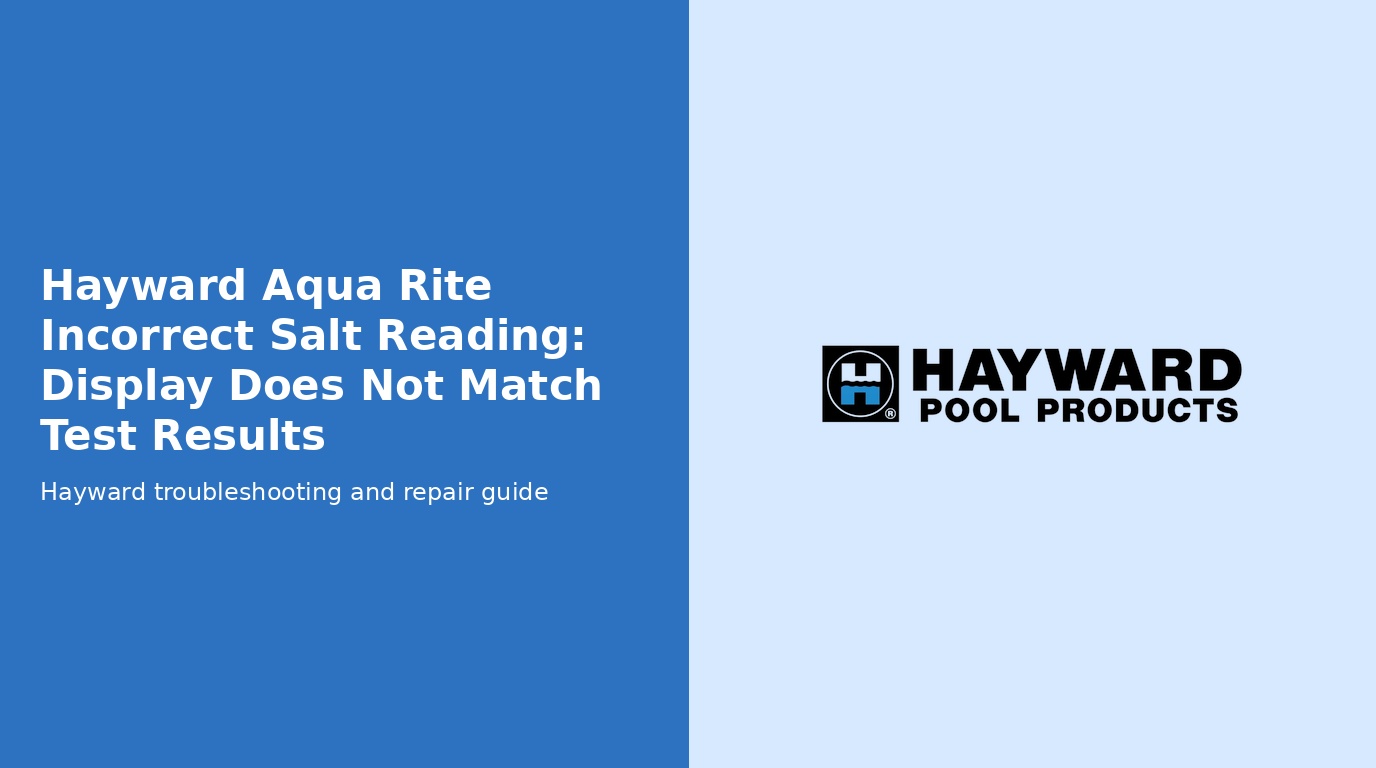 Hayward Aquarite Incorrect Salt Reading