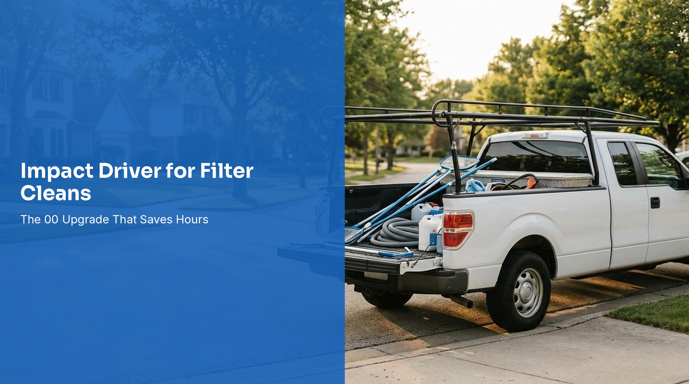 Impact driver for pool filter cleaning