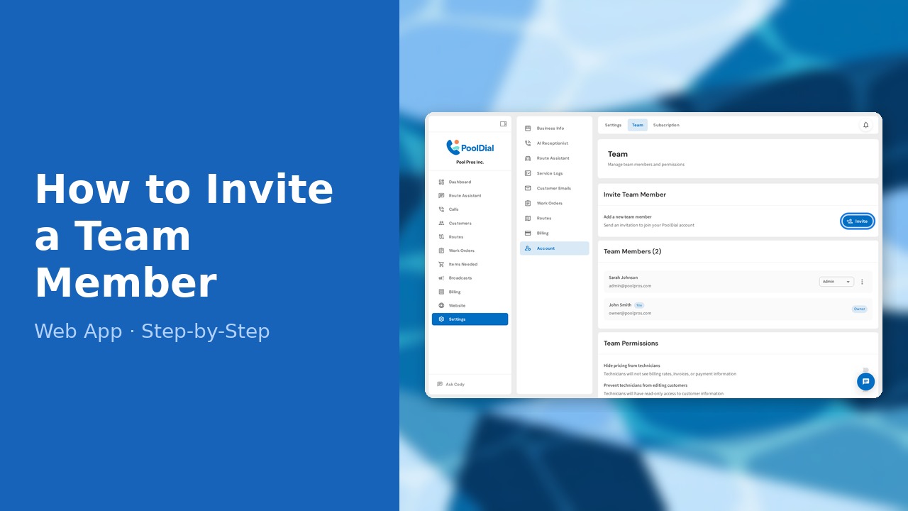 How to Invite a Team Member