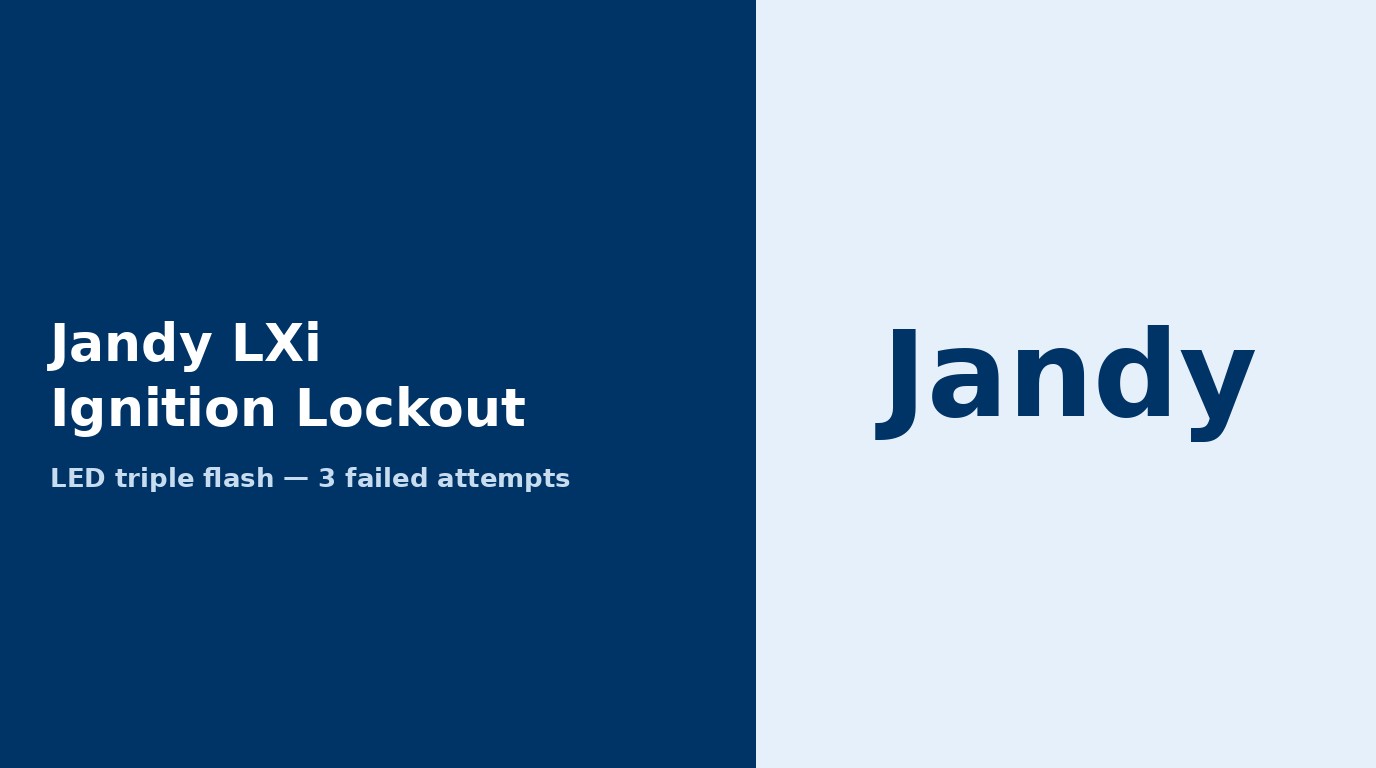 Jandy LXi Ignition Lockout