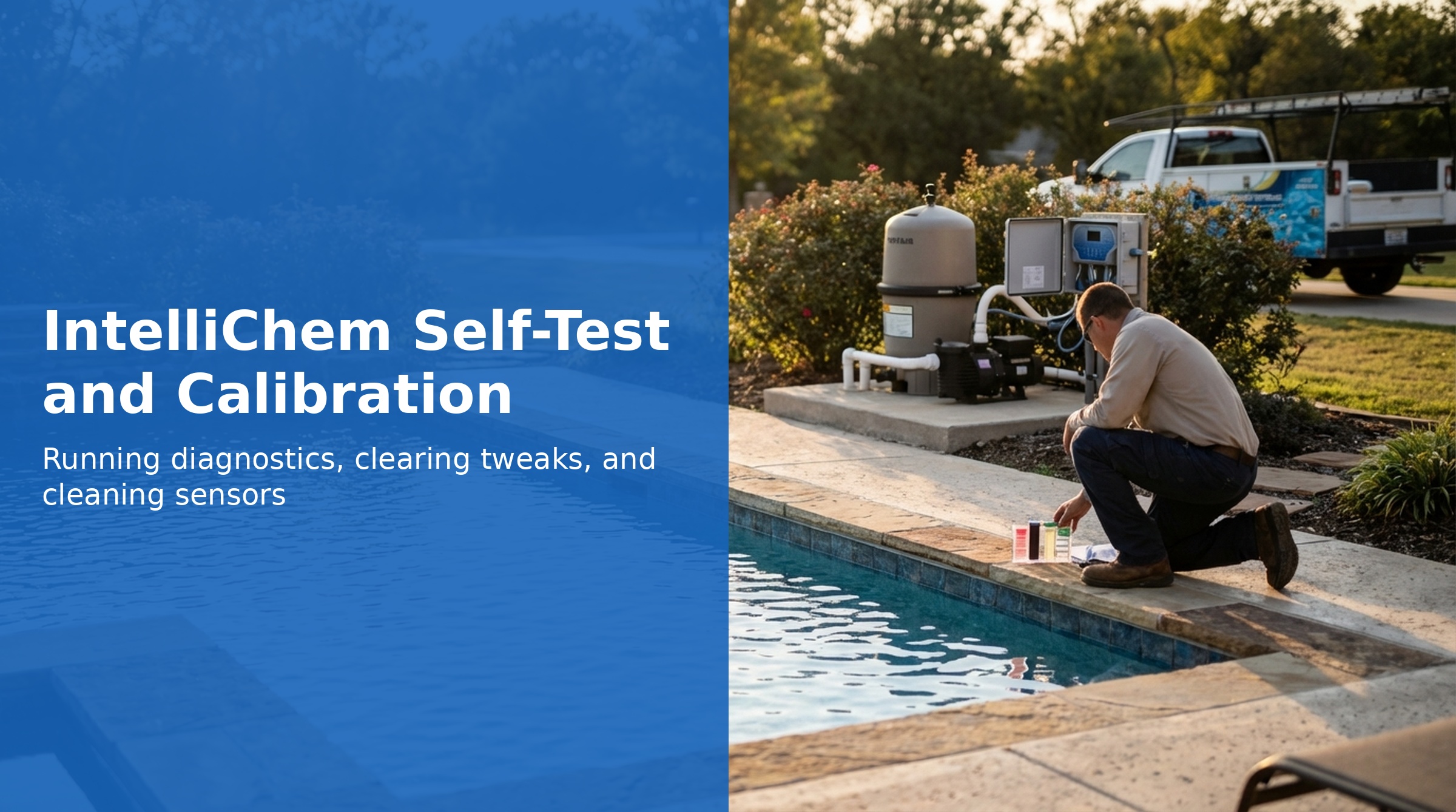 Pentair IntelliChem Self-Test, Calibration, and Sensor Cleaning