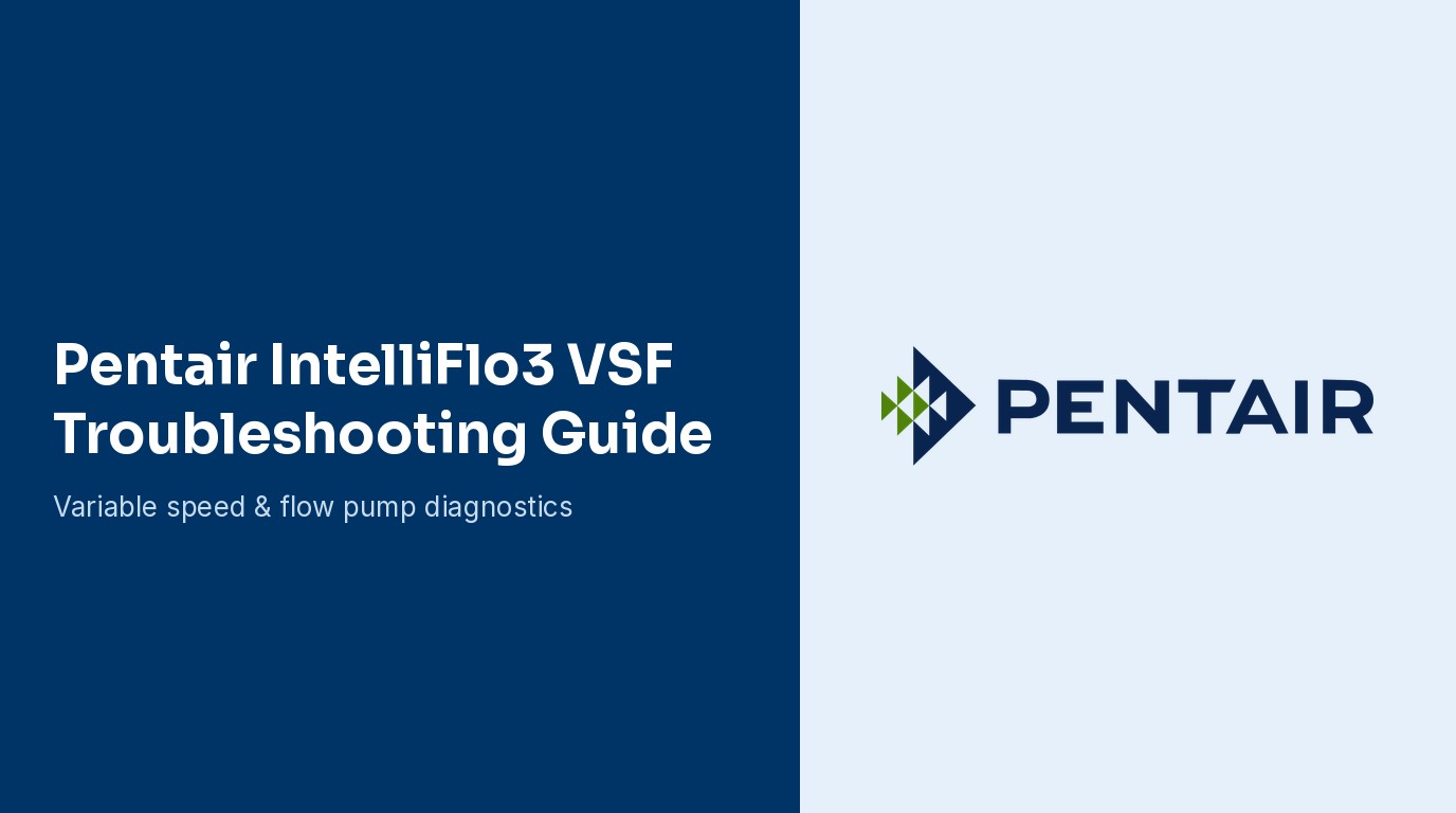 Pentair IntelliFlo3 VSF Over Current Alarm
