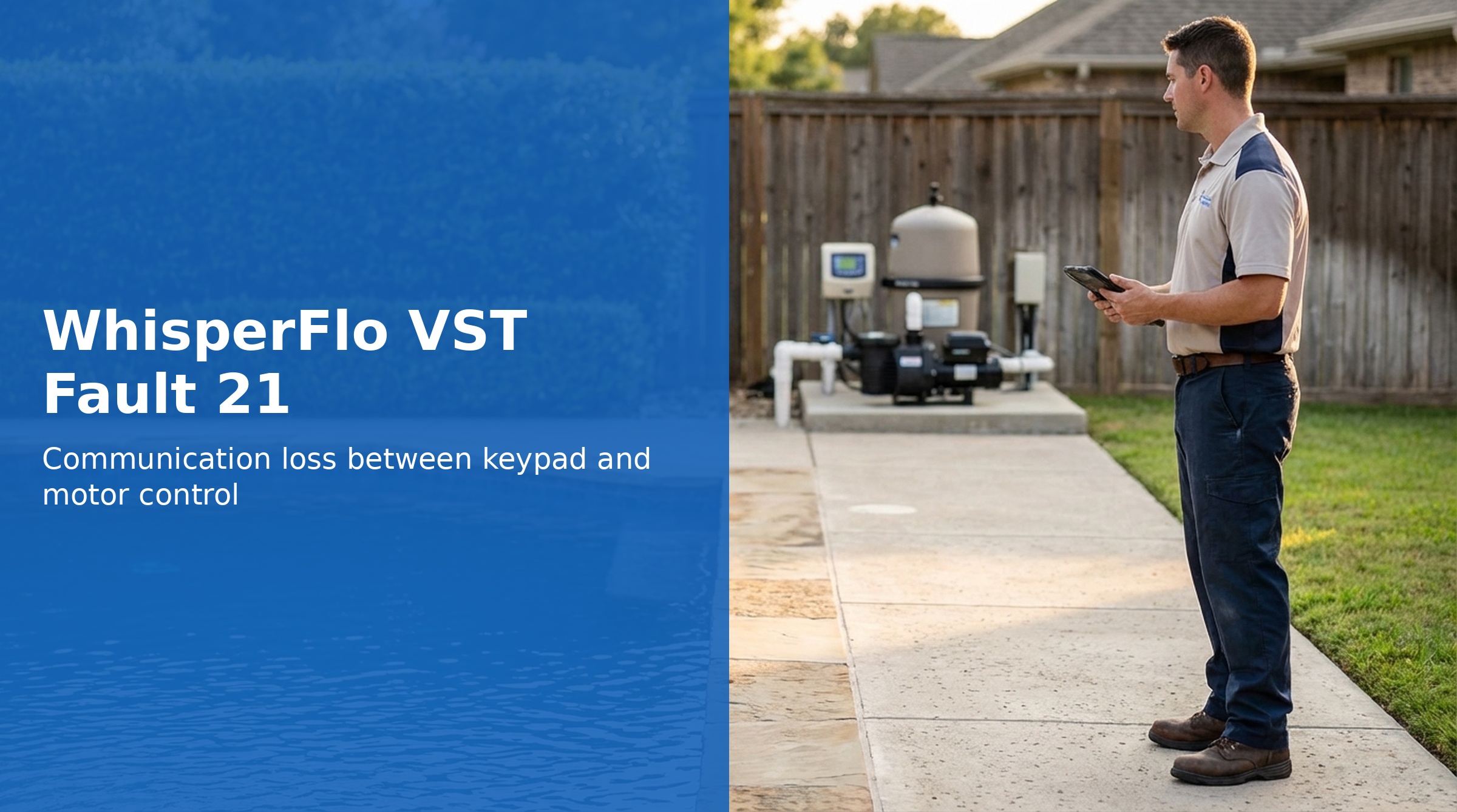 Pentair WhisperFlo VST Fault 21 — Communication Loss