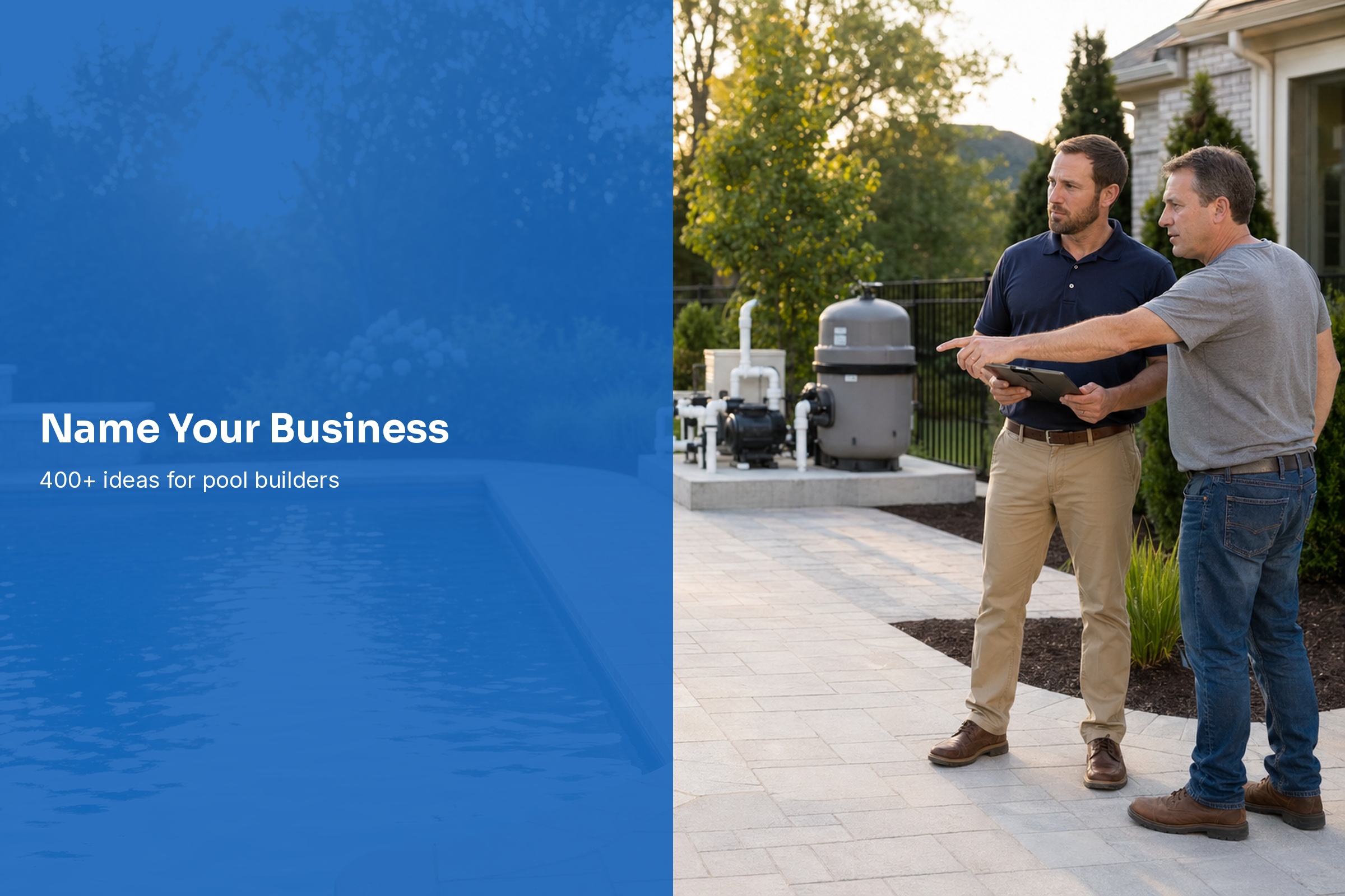 Pool construction company name ideas for pool builders and contractors