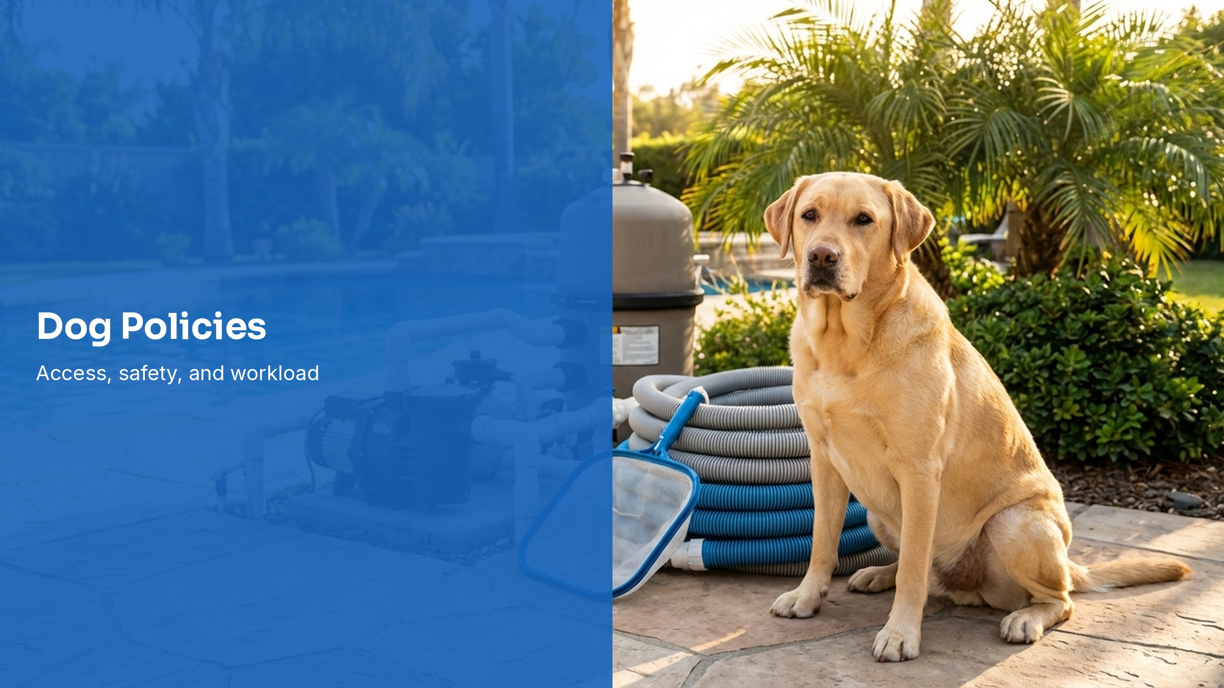 Should Pool Service Companies Charge Extra for Customers With Dogs?