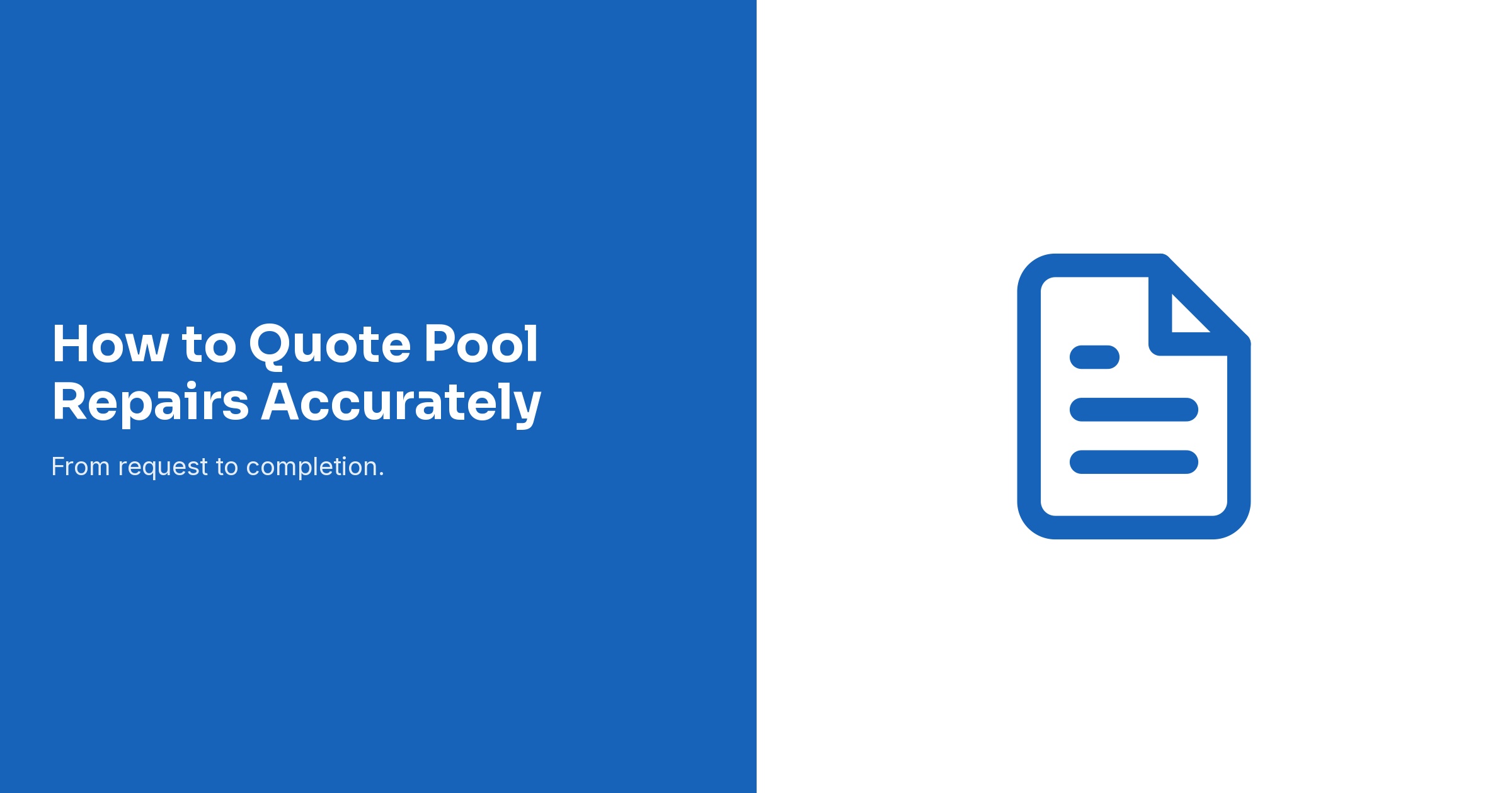 How to Quote Pool Repairs Accurately
