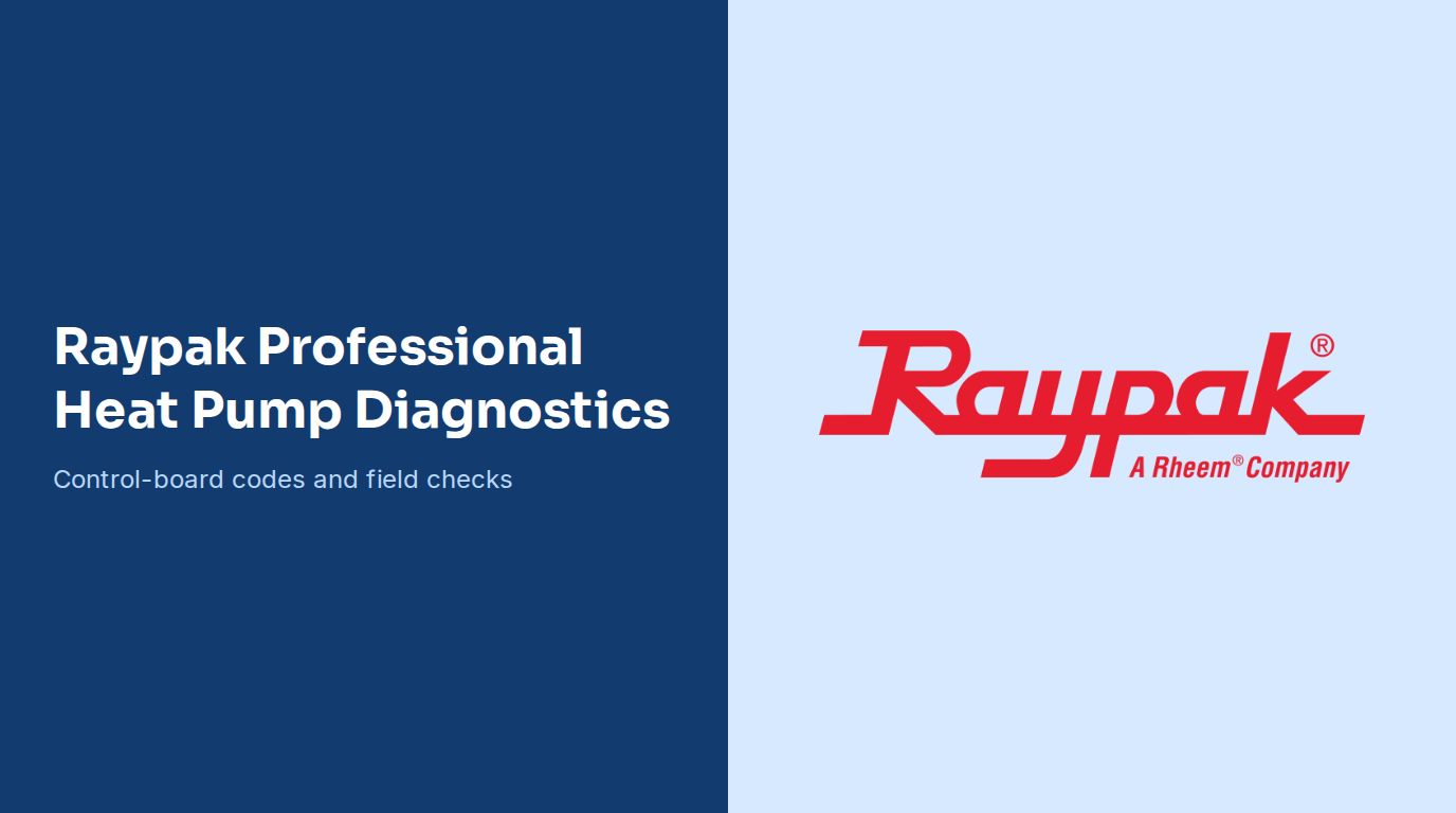 Raypak Professional Heat Pump Diagnostic Guide