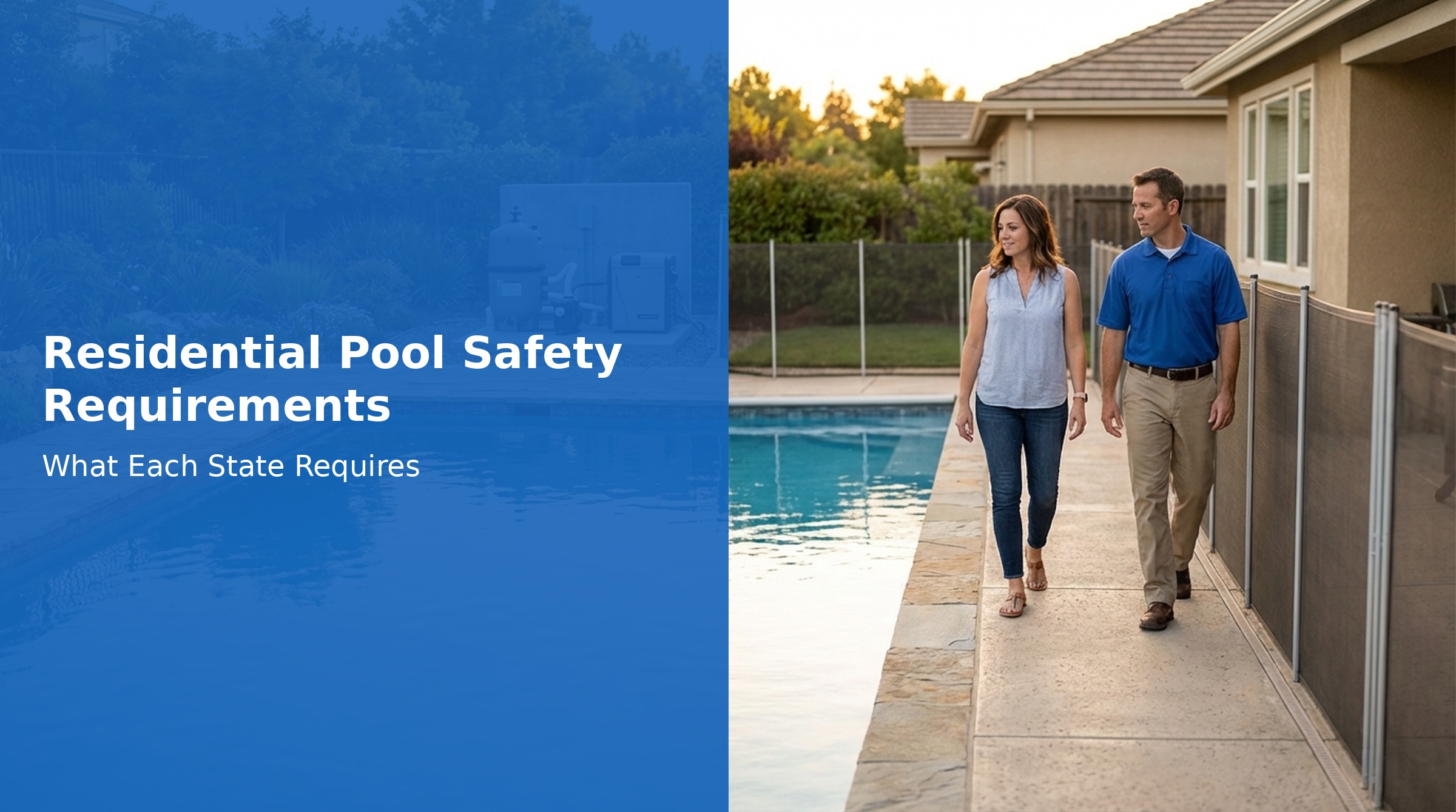 Residential pool safety requirements - fencing, alarms, and safety covers