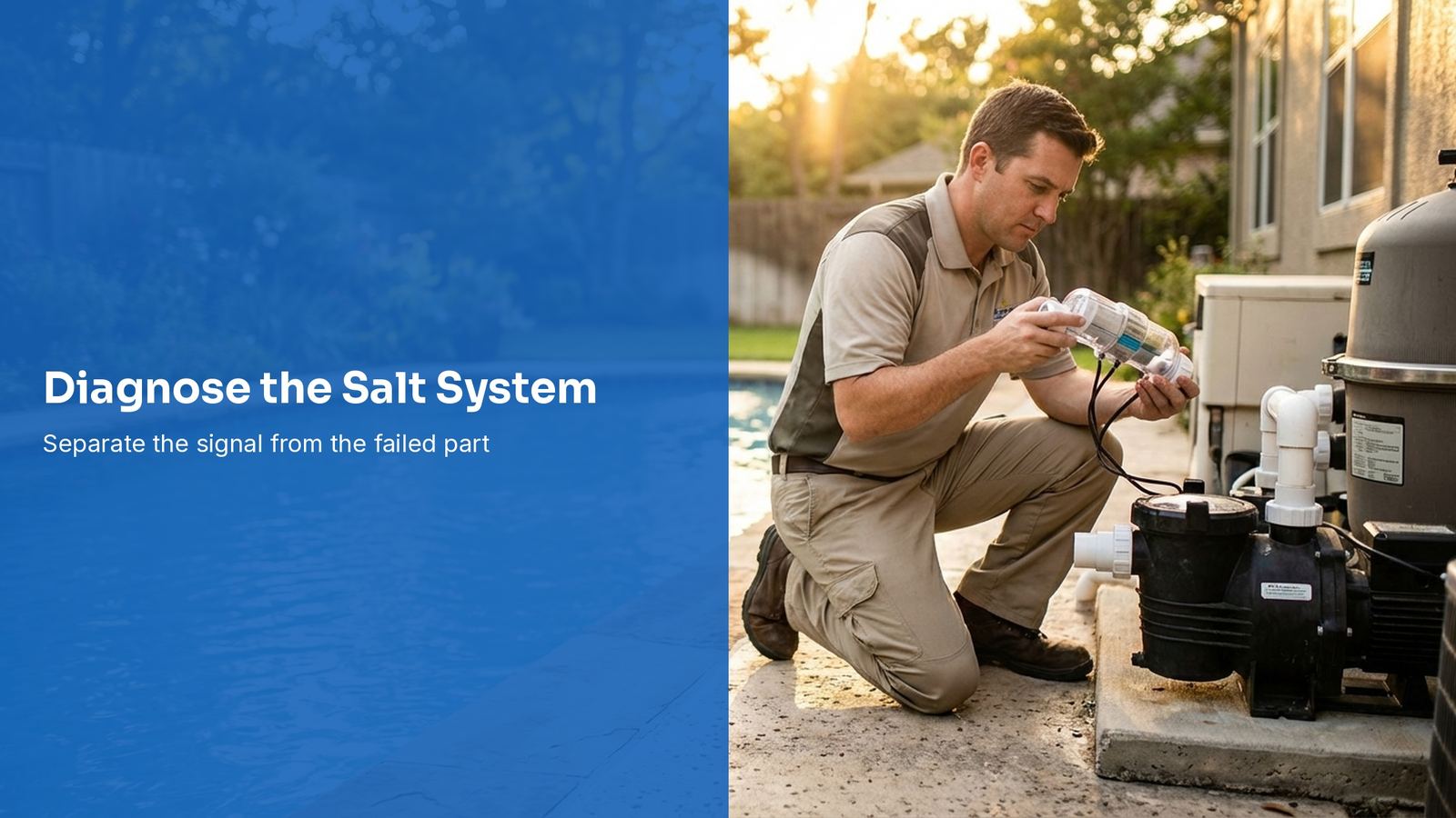 Salt Chlorinator Diagnostic Workflow for Pool Pros