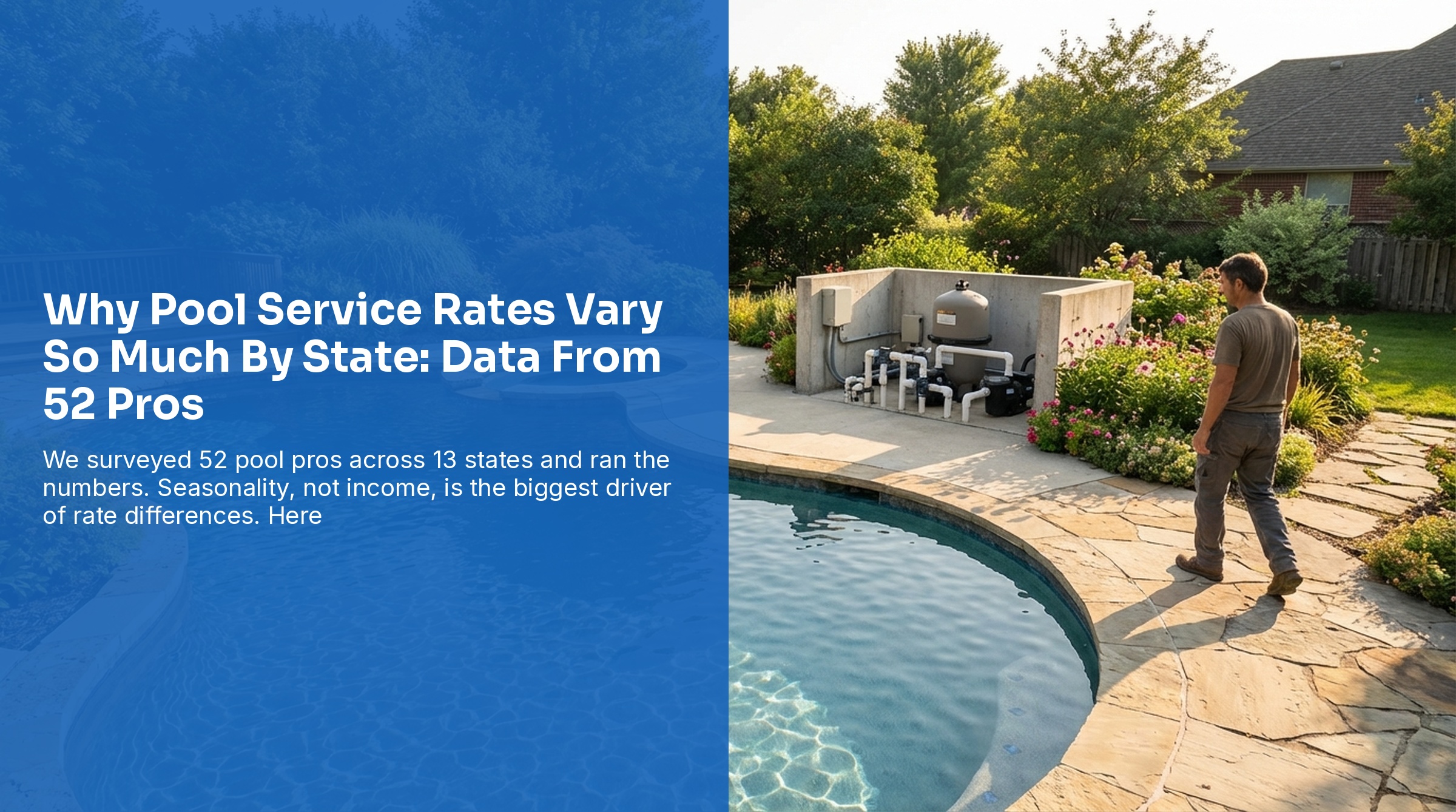 Why pool service rates vary so much by state - data from 52 pros across 13 states