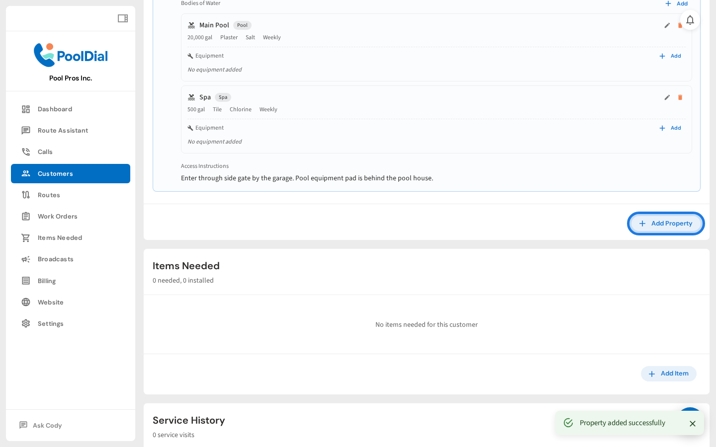 Click Add next to Bodies of Water
