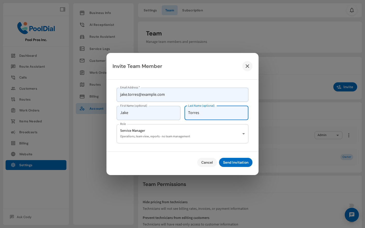 Enter email address and optional name